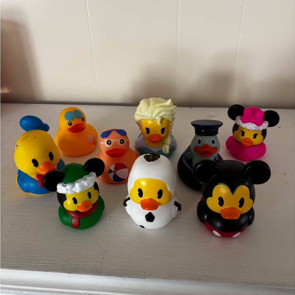 Assorted Rubber Duck Set Disney ducks Elsa, Donald, Olaf, Minnie, Mickey